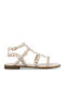 Women's Flat Sandals in White Color
