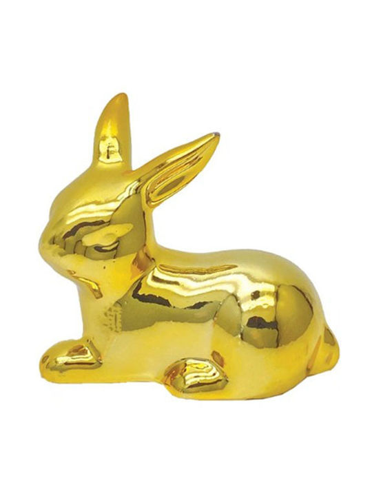 Ceramic Decorative Gold Bunny 10x6x9cm Gift Token 16207