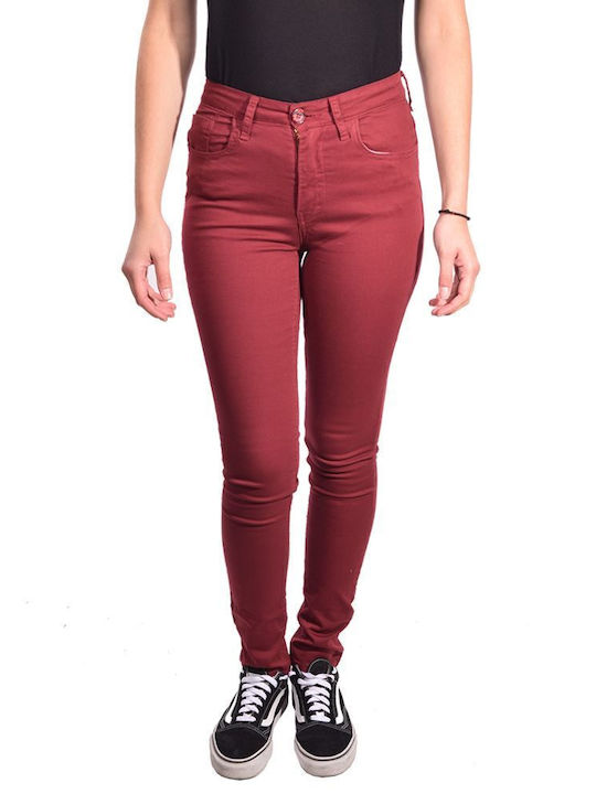 Women's Jean Trousers in Slim Fit Red