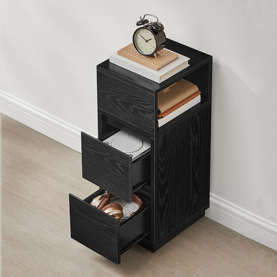 Комод Дървен Черен 30x25x65см