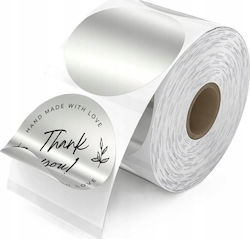 Phomemo Paper Stickers 140x Label Round Silver Phomemo M110 M120 M200 M221/xy5050-140ls