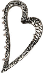 Metall-Herzförmige Haarklammer Gold 12x9x2,5cm