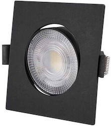 Adeleq Квадрат Вграден Спот с Патрон Вграден LED Черен 9x9см. 1бр Adeleq Квадрат Вграден Спот с Патрон Вграден LED Черен 9x9см. 1бр