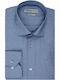Long-sleeved Cotton Shirt Checked Light Blue