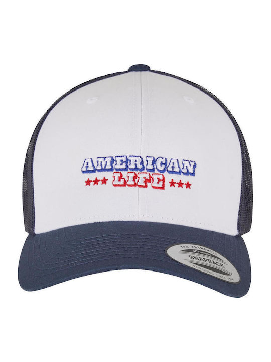 American Life Retro Trucker Cap Navy White Navy One