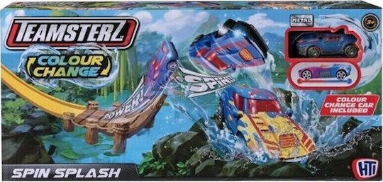 Hti Promo Αυτοκινητόδρομος Αλλαγής Χρώματος Colour Change Spin Splash + Αγωνιστικό Αυτοκίνητο Teamsterz 1417447 P6