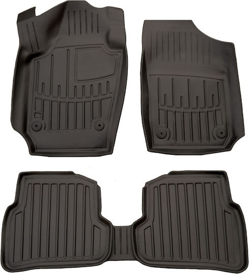 Race Axion Set of Front and Rear Mats 5pcs Tray Type for Volkswagen Polo 2009-2017 Black