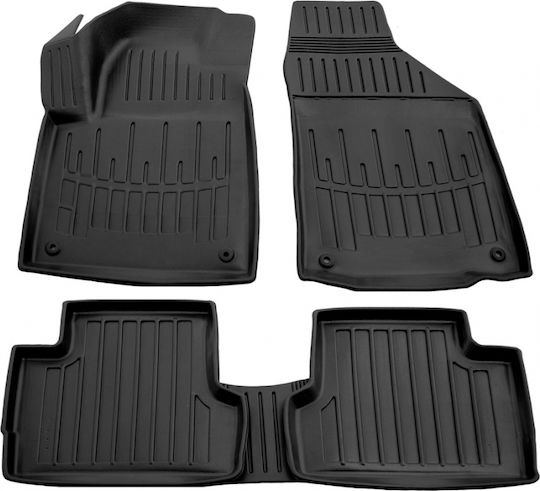 Race Axion Satz Vorder- und Hintermatten Wannenartig 5Stück aus Gummi für Jeep Cherokee 2013 Schwarz