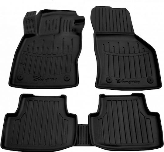 Race Axion Set of Front and Rear Mats 5pcs Tray Type for Volkswagen Passat / Touran 2014 Black
