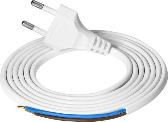 Orno Cablu de alimentare cu secțiune 2x0.5mm² în culoarea Alb 1.9m 1buc