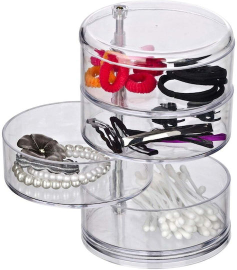 Wenko Wenko Kosmetikorganisationsständer mit Ebenen Transparent 17,5x11,5x11,5cm