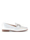 Δερμάτινα Γυναικεία Loafers σε Ασημί Χρώμα