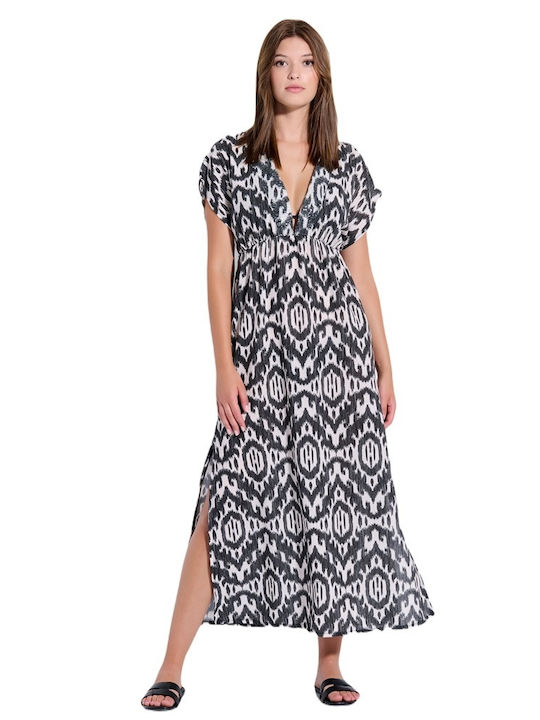 Jeannette Women's Dress Beachdress Viscose Relaxed Fit 8087black