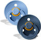 Bibs Pacifiers Rubber Blue for 6-18 months 2pcs