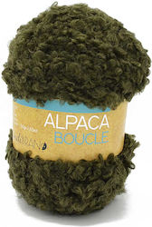 Νήμα Alpaca Boucle 50γρ Πράσινο Χακί