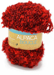 Fir Boucle Alpaca 50g Roșu