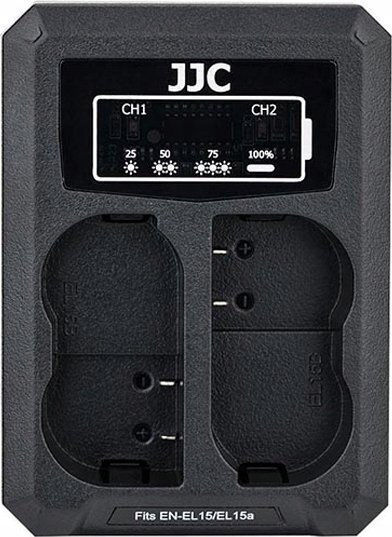JJC Double Battery Charger Compatible with Nikon