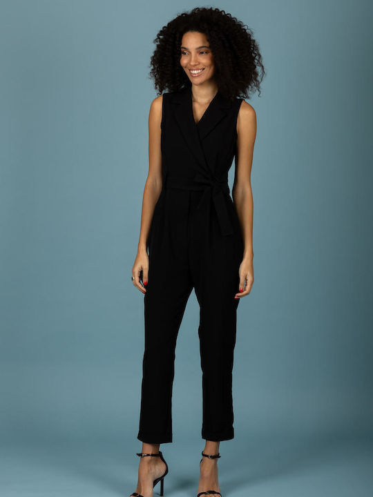 Women's Sleeveless One-piece Suit Black