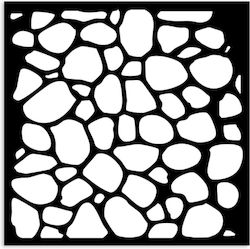 Șablon Gros 12x12cm Stamperia Efect de Piatră A...