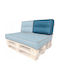 Garden Chair Cushion Blue Checkered 60x40 cm