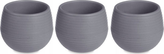 Ibergarden Set 3 Blumentöpfe Kunststoff