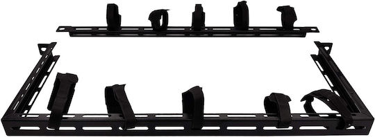 Lanview 1/2U 19" Kabelorganizer-Panel 10 Stück Klettverschluss