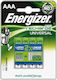 Energizer Universal Επαναφορτιζόμενες Μπαταρίες AAA 500mAh 1.2V 4τμχ