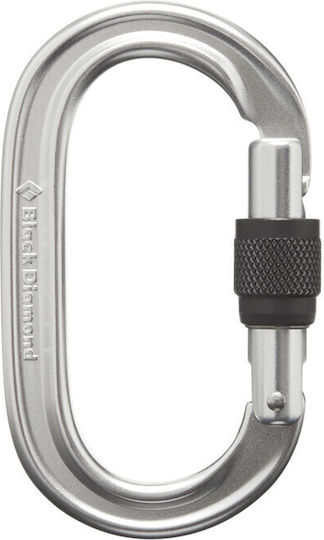 Black Diamond Karabiner Oval Keylock Schraubverschluss Poliert Poliert