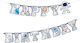 Letter Banner Happy Birthday "διάστημα Space" 220x16εκ