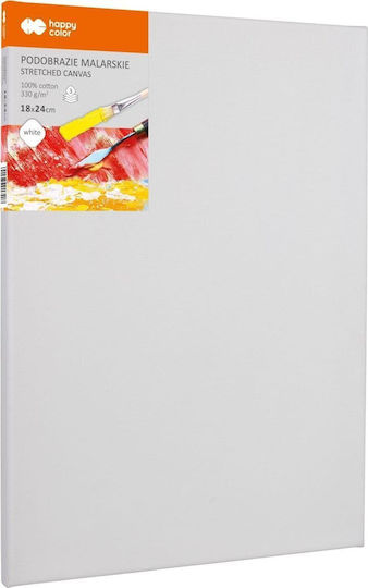 Happy Color Leinwand auf Keilrahmen Weiß Rechteckig 18x24cm 330gr/m² 1Stück