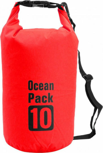 Ocean Pack Ocean Pack Waterproof Shoulder and Handbag Dry Bag 10L Red