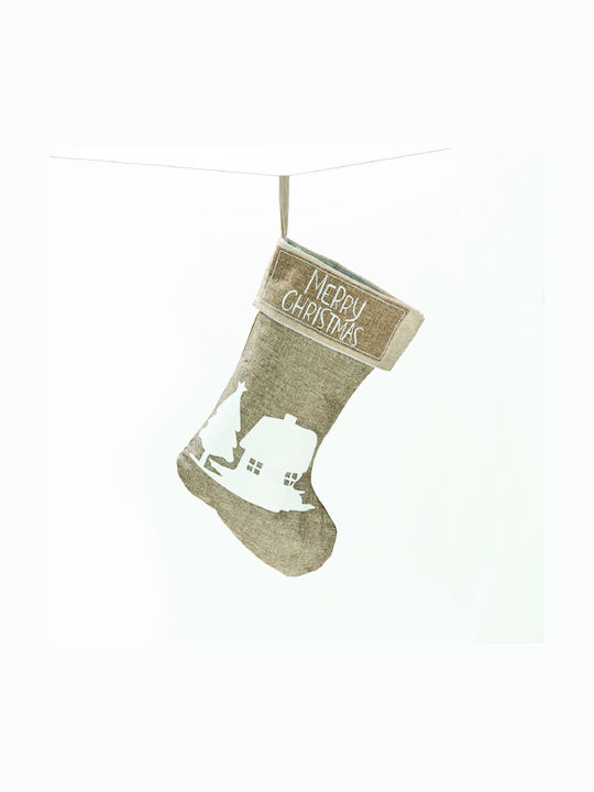 Weihnachtliche Dekorative Socke L47xB26xH47cm. Beige