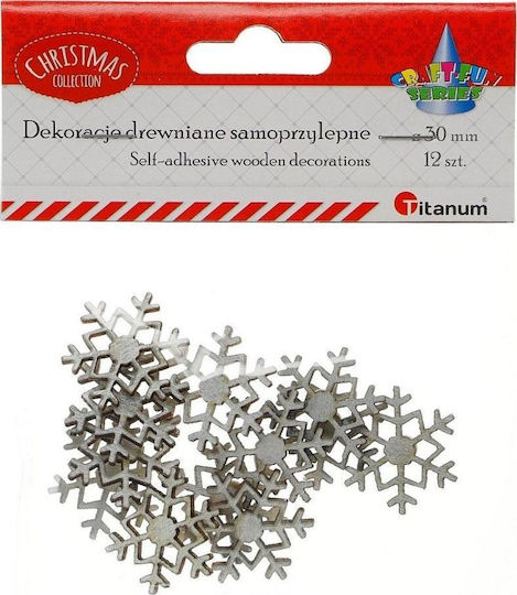 Titanum Crăciun Autocolante cu Design Νιφάδων 12buc