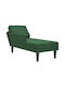 Fabric Recliner Green L132xW56xH72cm