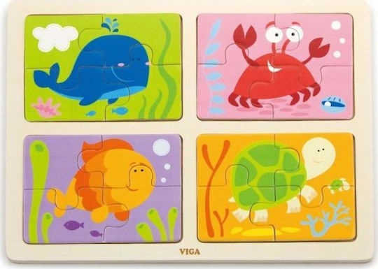 Viga Toys Viga Wooden Puzzles Sea Animals 4 1