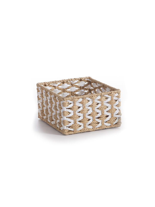 Nef-Nef Homeware Vinci Καλάθι Αποθήκευσης Ψάθινο Μπεζ 20x20x11cm