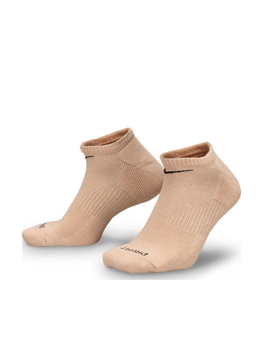 Nike Everyday Plus Cushioned Training No-show Șosete pentru Tenis Roz 1 pereche