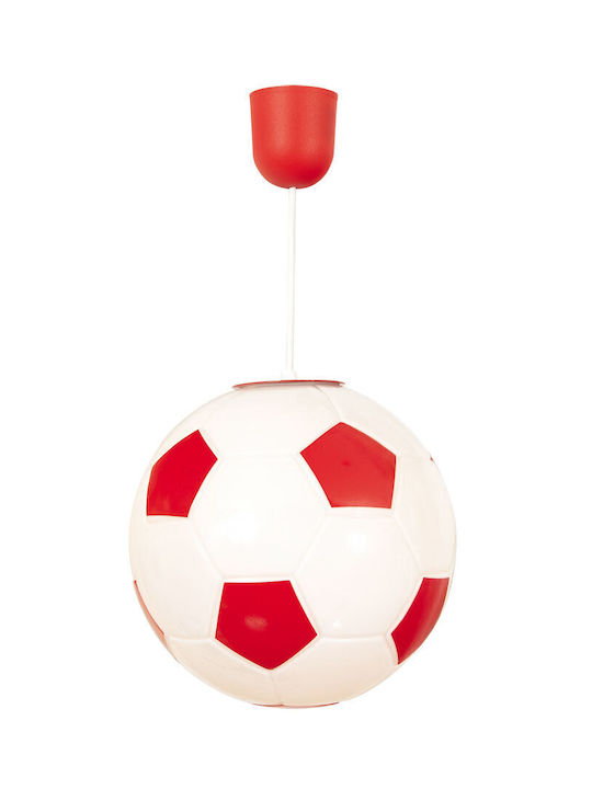 Gallis Kids Glass / Plastic Single Ceiling Light E27 White 25cm
