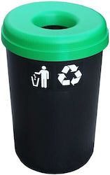 Recycling Plastic Waste Bin 60lt Green