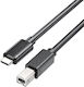 Unitek USB 2.0 Cable USB-C male - USB-B Μαύρο 3m C14140ABK-3M