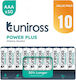 Uniross Power Plus Αλκαλικές Μπαταρίες AAA 1.5V 10τμχ