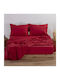 To megalo pazari Sheet Super-Double with Elastic 160x200+30cm. Bordeaux