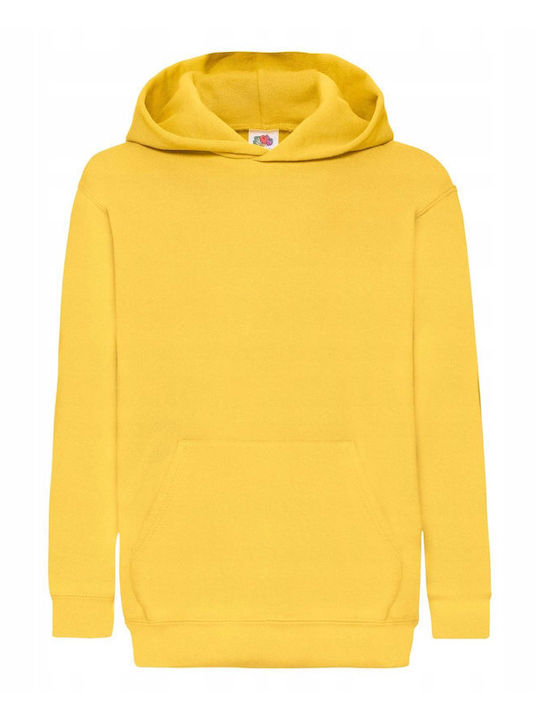 Fruit of the Loom Детски Суичър с Качулка и Джобове Sunflower