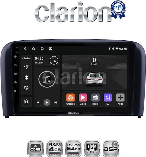 Clarion Auto-Audiosystem für Volvo S80 2004 > 2006 (Bluetooth/USB/WiFi/GPS/Apple-Carplay/Android-Auto)