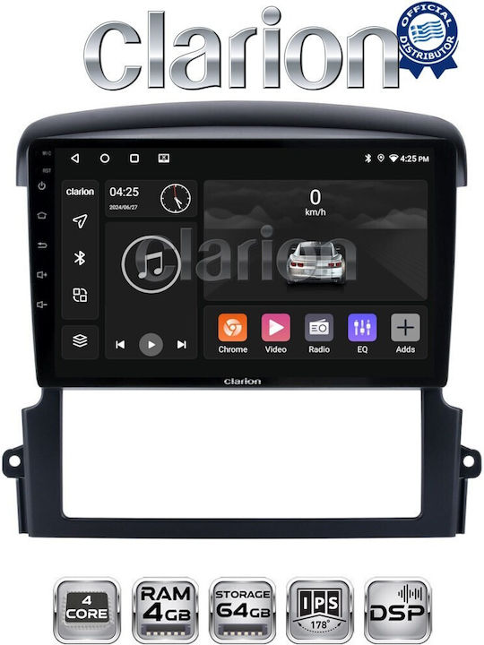 Clarion Auto-Audiosystem für Kia Sorento 2006 > 2009 (Bluetooth/USB/WiFi/GPS/Apple-Carplay/Android-Auto)