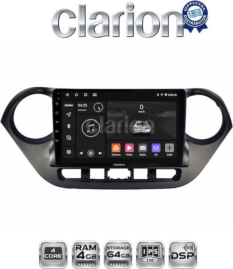 Clarion Car Audio System for Hyundai i10 2014 (Bluetooth/USB/WiFi/GPS/Apple-Carplay/Android-Auto)