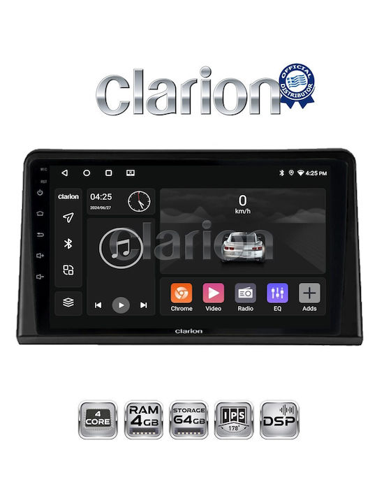 Clarion Ηχοσύστημα Αυτοκινήτου για Renault Express 2023 (Bluetooth/USB/WiFi/GPS/Apple-Carplay/Android-Auto)