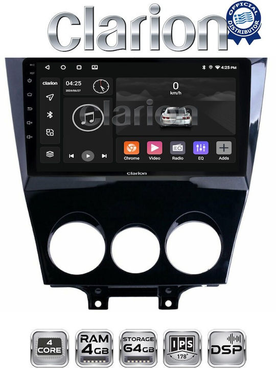 Clarion Ηχοσύστημα Αυτοκινήτου για Mazda RX-8 2001>2008 (Bluetooth/USB/WiFi/GPS/Apple-Carplay/Android-Auto)
