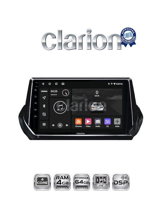Clarion Car Audio System for Peugeot 2008 / 208 2012 (Bluetooth/USB/WiFi/GPS/Apple-Carplay/Android-Auto)