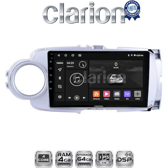 Clarion Auto-Audiosystem für Toyota Yaris Chevrolet Volt 2012 > 2015 (Bluetooth/USB/WiFi/GPS/Apple-Carplay/Android-Auto)